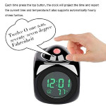 LCD projector clock Voice Talking Function, LED Wall/Ceiling Projection, Alarm/Snooze/Temperature Display, 12hr/24hr, Bedside Alarm Clock (Multicolor)