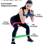 Loop Bands for Fitness, Yoga, Pilates, Legs, Waist, Shoulders, Hips and Strength Training - Set of 5.