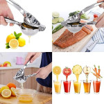 Manual Lemon Squeezer - Heavy Duty Stainless Steel - Press Hand Lime Citrus Fruit Juicer (Pack of 1).