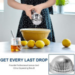 Manual Lemon Squeezer - Heavy Duty Stainless Steel - Press Hand Lime Citrus Fruit Juicer (Pack of 1).