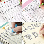 Magic Books for Kids with 10 Refills and 1 Pen and Erasable 4 Set of Practicing, Handwriting, Reusable Copy Book.
