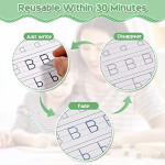 Magic Books for Kids with 10 Refills and 1 Pen and Erasable 4 Set of Practicing, Handwriting, Reusable Copy Book.