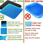 Medical Grade Gel Double-Sided Honeycomb Design Breathable, Durable, Portable Cushion Seat Pad-Helps in Relieving Back, Spine and Hips Pain.