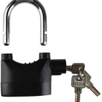Mistico Alarm Lock Padlock Anti-Theft Security System Door Motor Bike Bicycle 110dB with Keys Bicycle Lock Safety Lock  (Black)