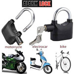 Mistico Alarm Lock Padlock Anti-Theft Security System Door Motor Bike Bicycle 110dB with Keys Bicycle Lock Safety Lock  (Black)
