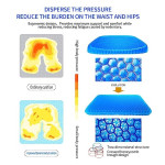 Medical Grade Gel Double-Sided Honeycomb Design Breathable, Durable, Portable Cushion Seat Pad-Helps in Relieving Back, Spine and Hips Pain.