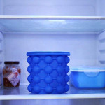 Ice Cube Maker Genie,Silicone Ice Bucket/The Revolutionary Space Saving Ice Cube Mold.