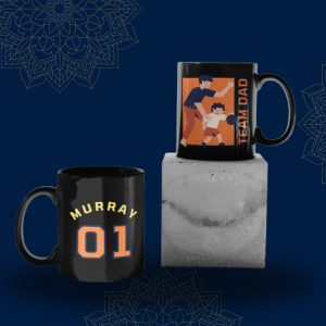 Black Printed Mug- Stylish Dad Team Printed Mug