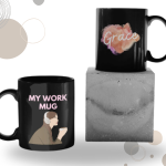 Black Printed Mug- My Work Mug Printed Mug