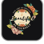 Blue T-Shirt Printed - Beautiful Be Yourself - You Are Special.