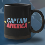 Black Printed Mug- Captain America Printed Mug