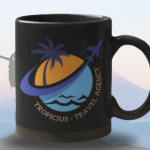 Black Printed Mug- Travel Agency Printed Mug