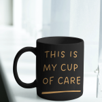 Black Printed Mug- Hot Chocolate Drinks Quote Printed Mug