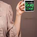White Printed Mug - Code Bug Meme