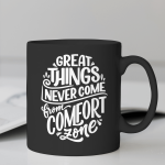 Black Printed Mug- Athlete Person Motivation Quote