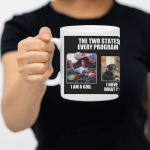 White Printed Mug - I Am God Coder Meme With Funny Cat