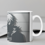 White Printed Mug - Anime Mafia Character Design
