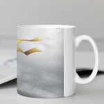 White Printed Mug - Naruto And His Big Rival