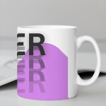 White Printed Mug - Coder