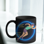 Black Printed Mug- Athlete Person Motivation Quote