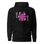 Men Full Sleeve - Black Hoodie - Japanese Samurai Warrior Face Printed Graphic Design
