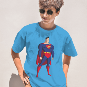 White T-Shirt Printed - Superman Printed T-Shirt.