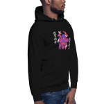 Men Full Sleeve - Black Hoodie - Japanese Samurai Warrior Face Printed Graphic Design
