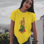 Single Side Couple Printed T-shirt - Raja And Rani