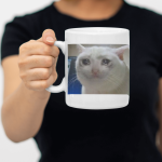 White Printed Mug - Coder Meme With Captain America
