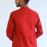 Men's Pure Cotton Regular Fit Red color Full Sleeve Kurta For Men
